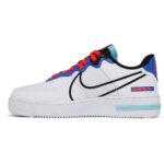 Nike Air Force 1 React White Astronomy Blue Laser Crimson