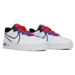 Nike Air Force 1 React White Astronomy Blue Laser Crimson - Image 5