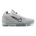 Nike Air VaporMax 2021 FK White Metallic Silver - Image 2